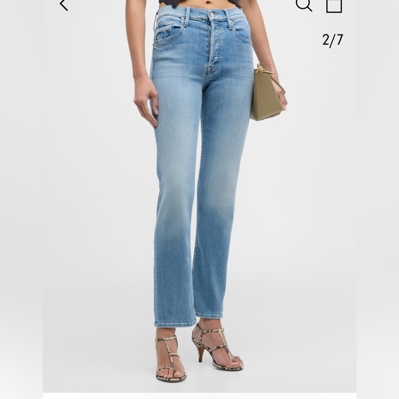 NWT MOTHER jeans. Tomcat Skimp jeans. Size 26. Faded light wash denim color - Picture 2 of 13